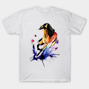 running horse watercolor T-Shirt